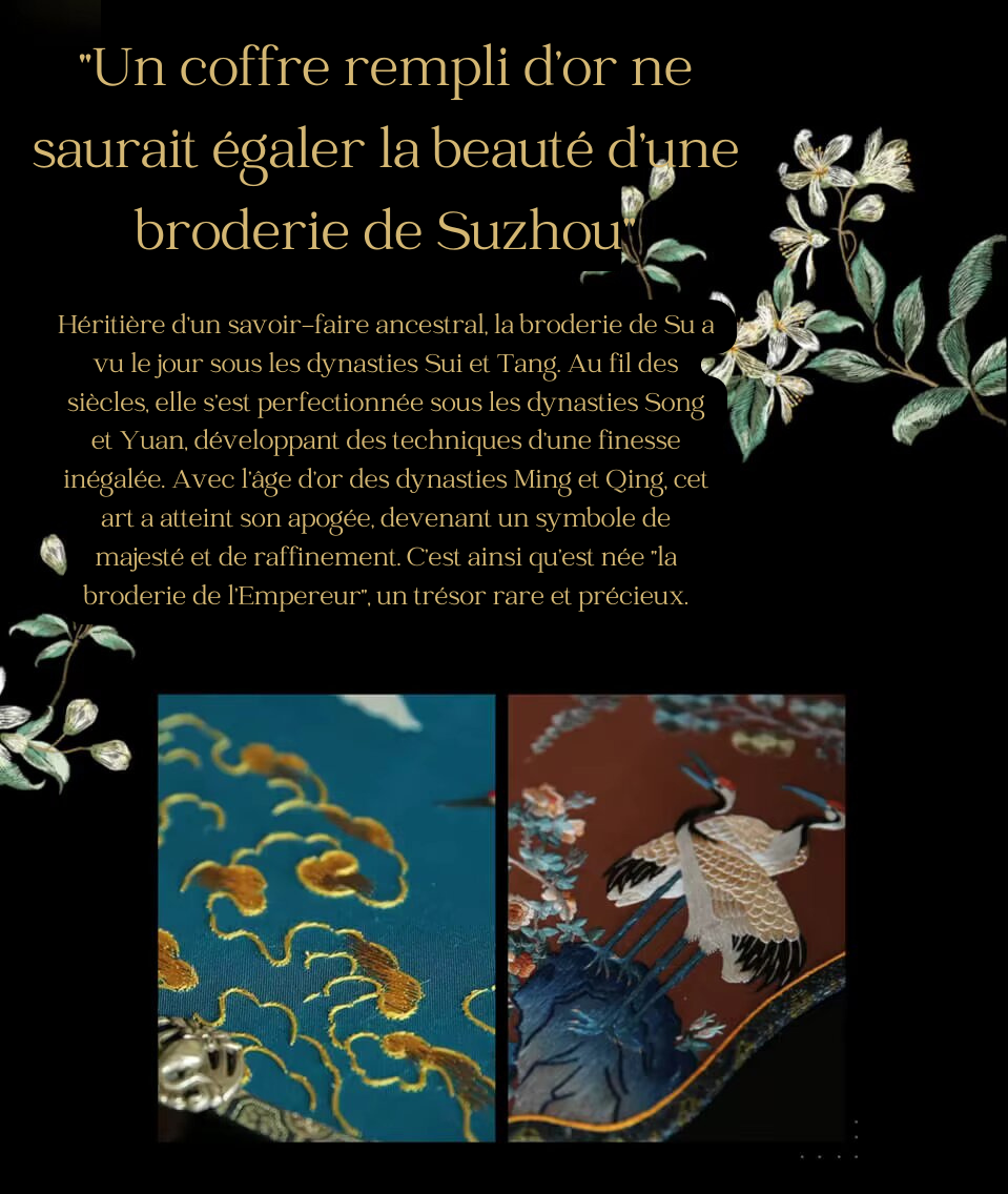 Taie d’oreiller luxe en soie 25 mommes – Broderie à la main Suzhou 🌸 Sakura Rouge – L’éveil du printemps