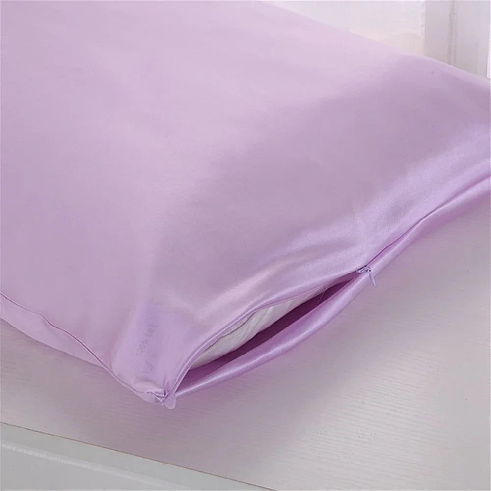 100% Both Sides Nature Mulberry Silk Pillowcase Zipper Pillowcases Standard Queen King Pillow case New Multicolor Pillow Covers