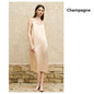 Fengbaoyu 100% Mulberry Silk Women's Slip Dress Champagne Silk Nightdress Casual Home Wear Simple Comfort Smooth Cool Breathable