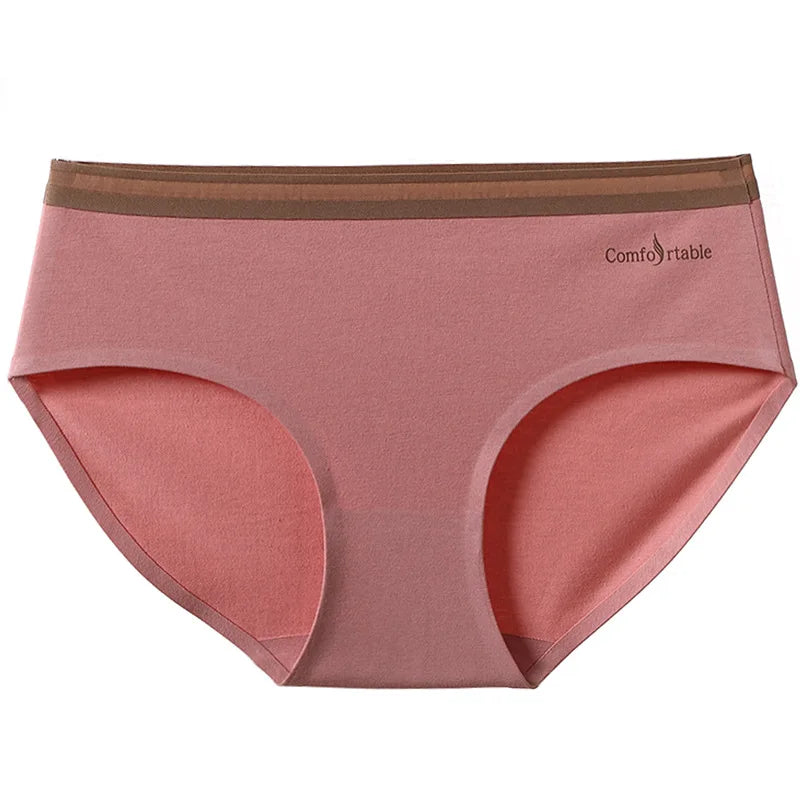 High-quality underwear women mulberry silk sexy panties  cotton antibacterial crotch one piece seamless breathable girl Briefs