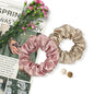 22 Momme 100% Natural Mulberry Silk Scrunchie 3.5cm Elastic Hair Ties For Women Silk Scrunchie