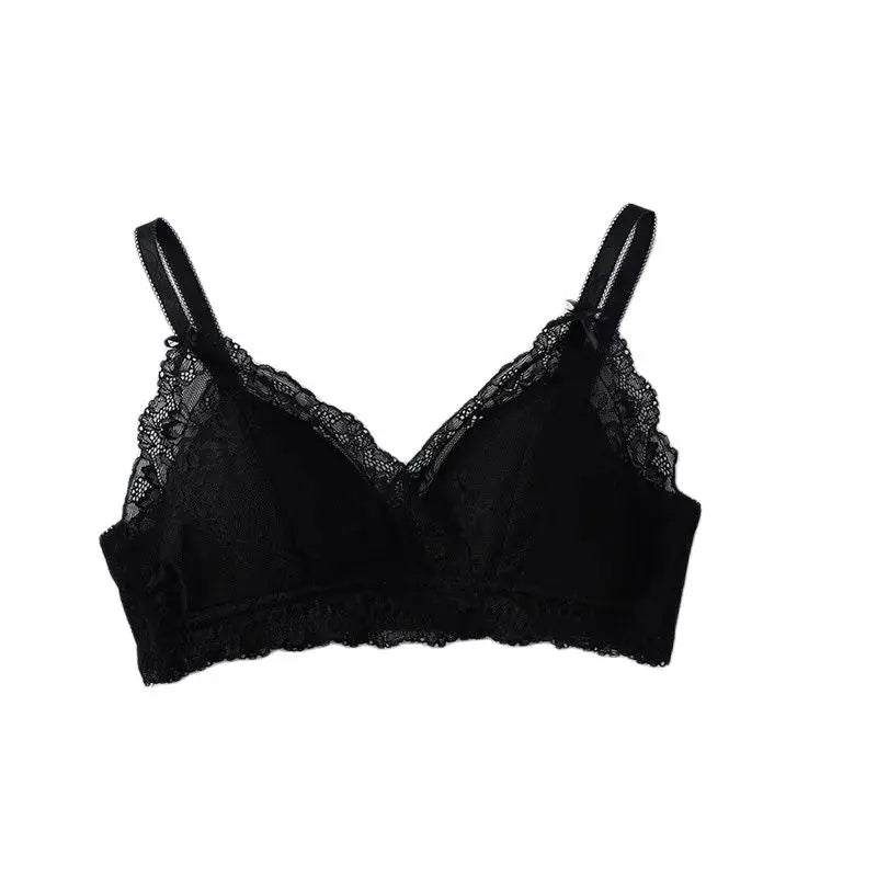 Birdtree 100%Mulberry Silk New Fashion Bra Thin Lace No Steel Rings Women French Style Sexy Sweet Underwear Brassiere P3N927QM