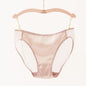 Mulberry Silk Satin Summer Bra Women's Wireless Triangle Cup Underwear Thin