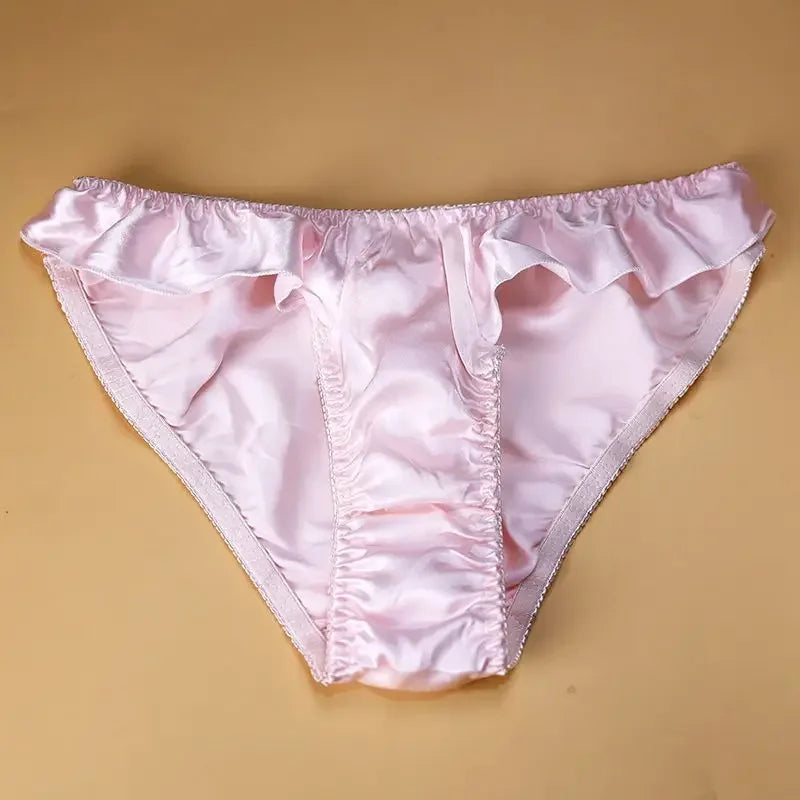 10pcs/lot mentrual panties high-end French silk  triangle middle waist mulberry silk, high fork without leg cramps underwear