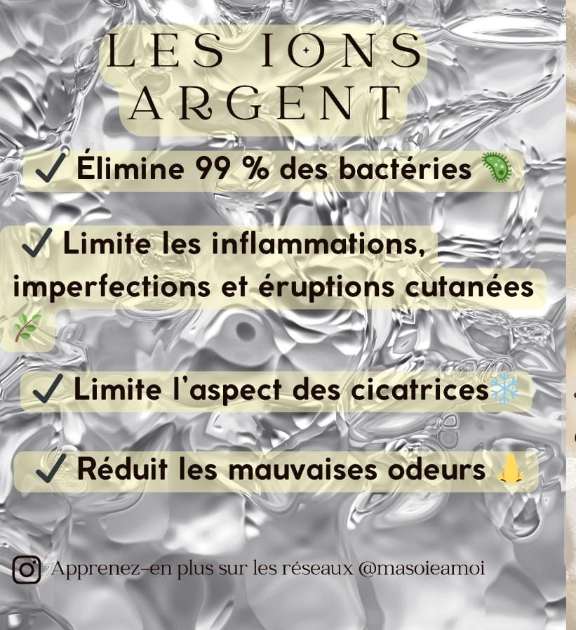 Taie d'oreiller en Soie pure de Murier infusée aux ions argent.