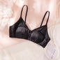 Mulberry Silk Satin Summer Bra Women's Wireless Triangle Cup Underwear Thin