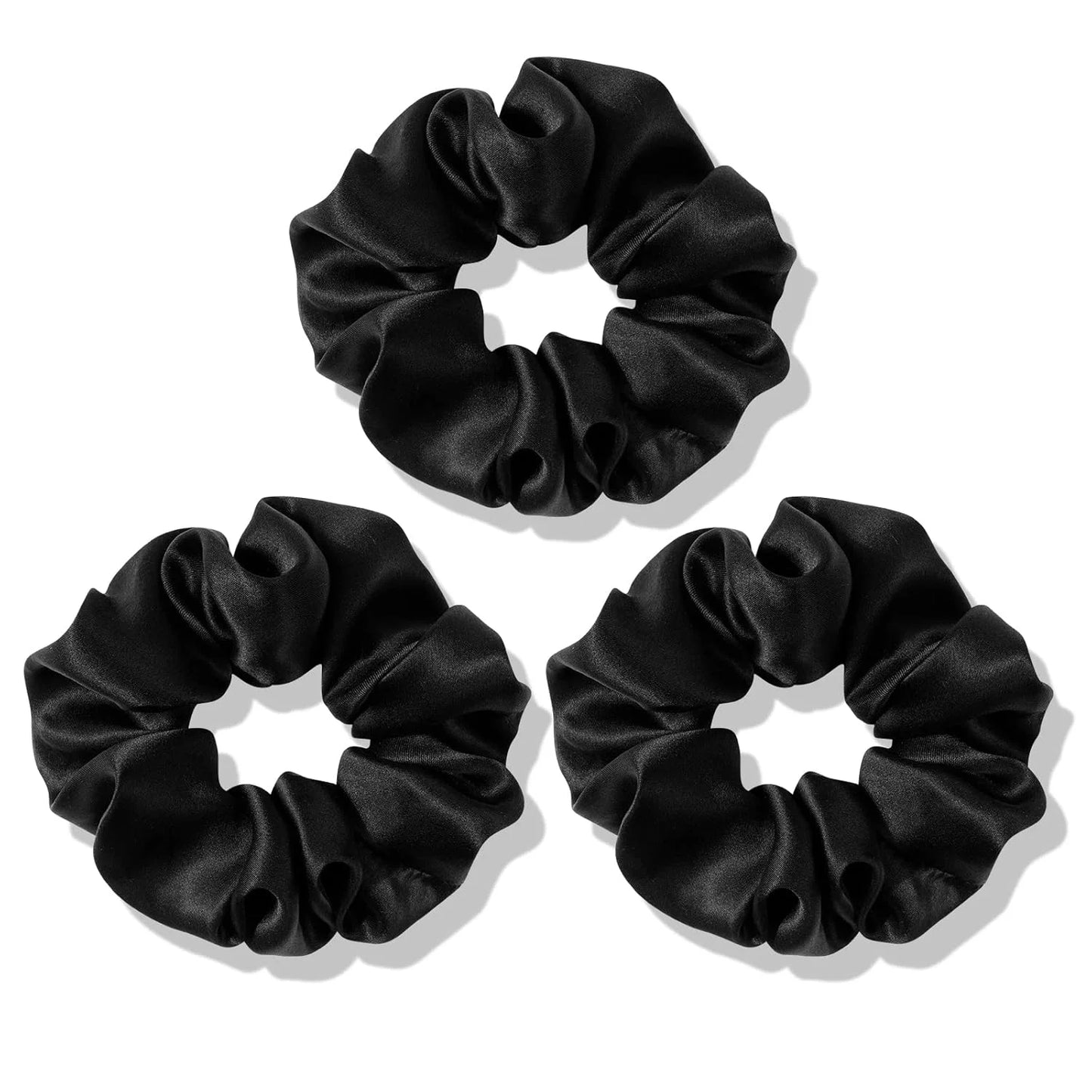 22 Momme 100% Natural Mulberry Silk Scrunchie 3.5cm Elastic Hair Ties For Women Silk Scrunchie