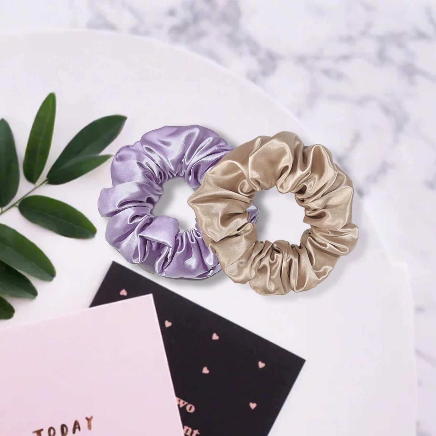 22 Momme 100% Natural Mulberry Silk Scrunchie 3.5cm Elastic Hair Ties For Women Silk Scrunchie