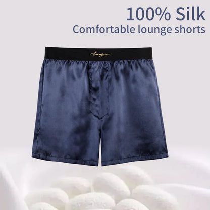 52025 Luxury Silk Men's Shorts Pure Mulberry Silk Lounge Shorts for Men Natural Silk Pajama Luxurious Feel Everyday Comfort